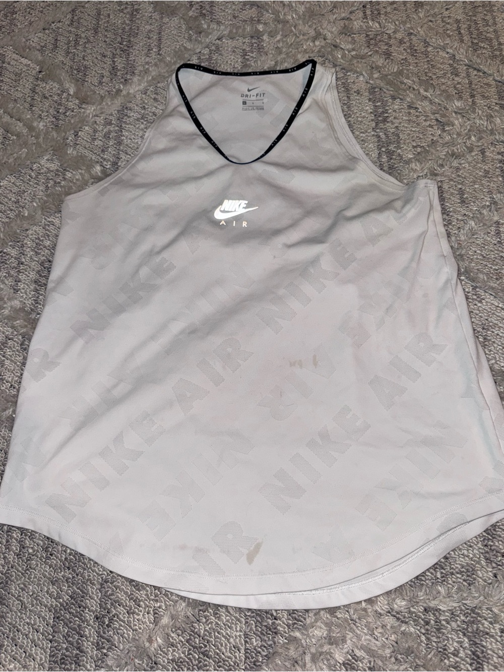 Nike Women’s Dri-FIT White Tank Top - Air Logo size L